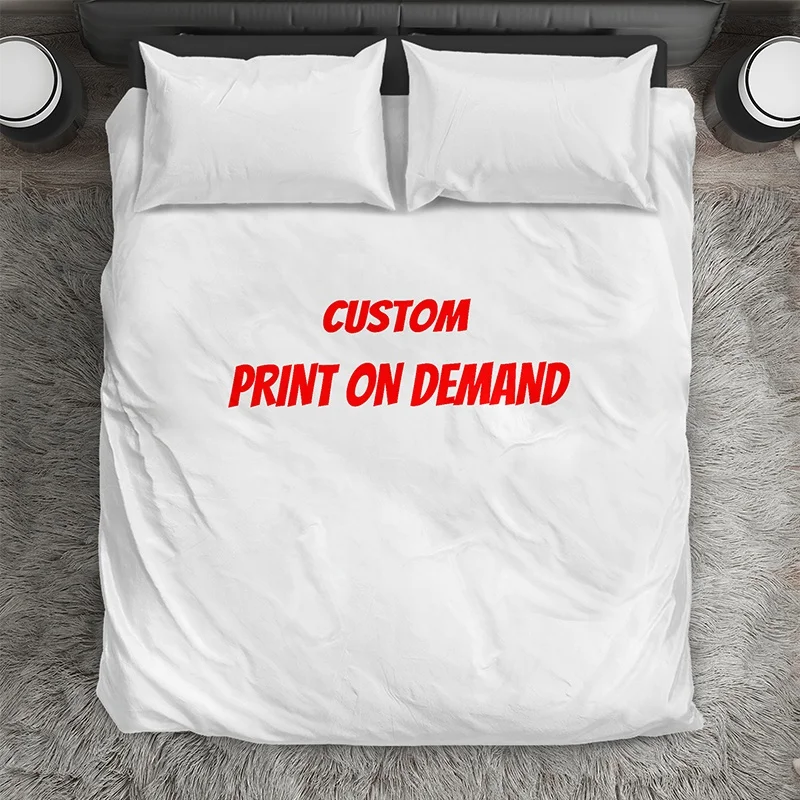 
4 Pcs Private Customization 3d Bedding Set OEM ODM Custom Luxury Drop Shipping Quilt Custom Printed Bedding Set for Room 