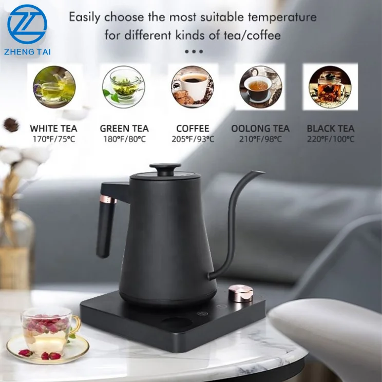 Electric Gooseneck kettle 1L stainless steel teapot Gooseneck pouring kettle