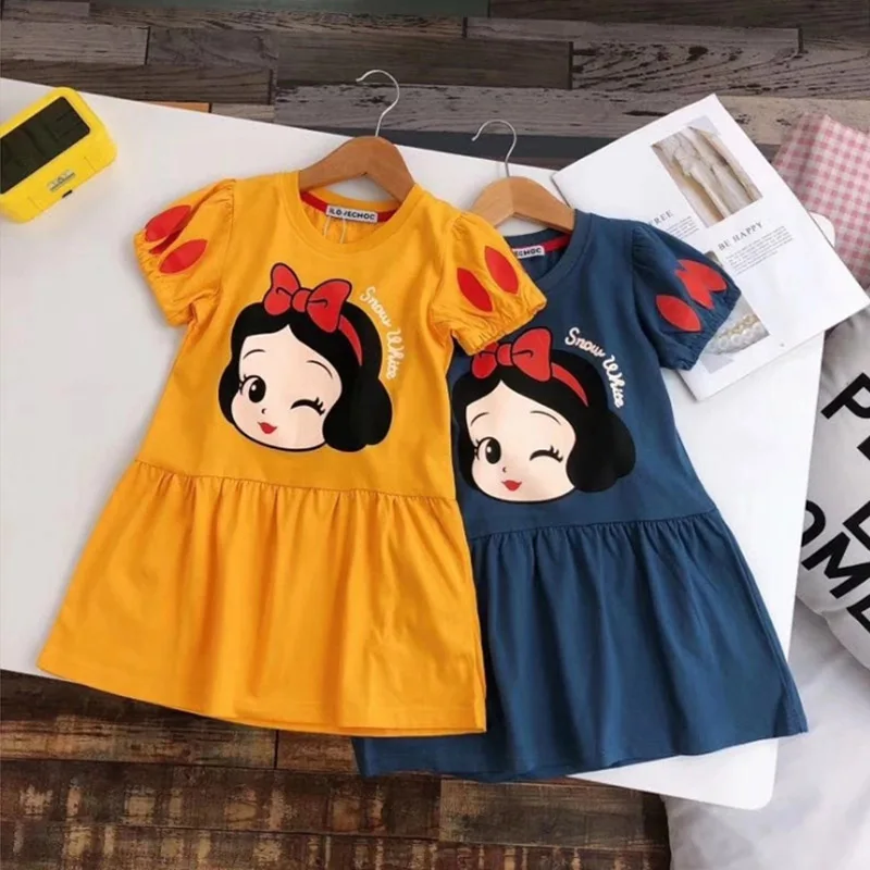 Новое Детское платье Белоснежки с рисунком для девочек; Платье принцессы Подарки малышей; Праздничная одежда Нарядная