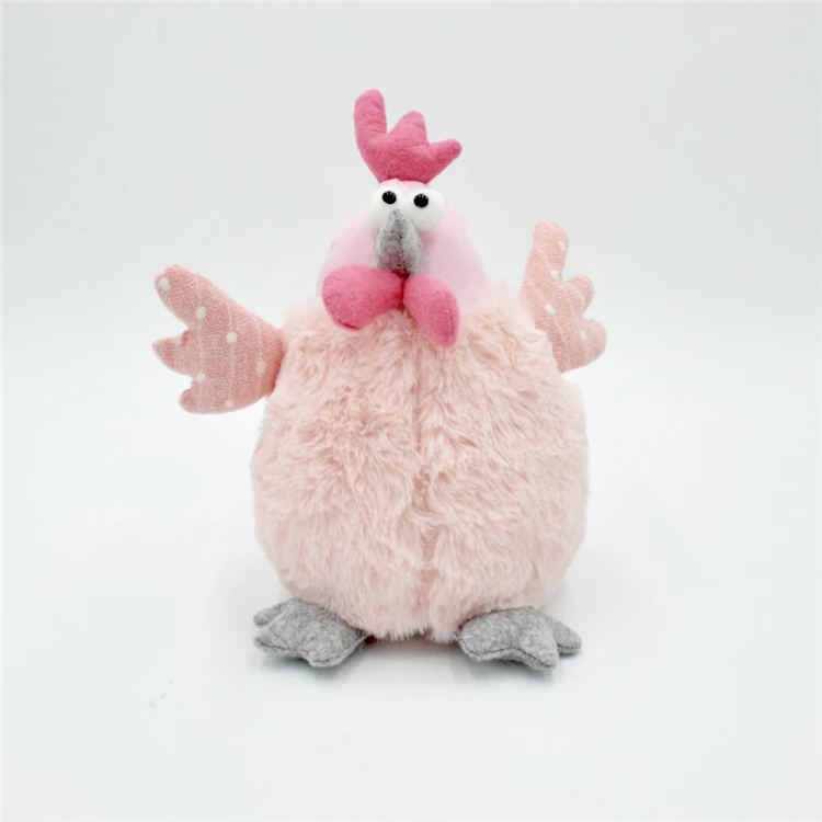Handmade Cute Rooster Plush Decorations White Chicken Cock Chanticleer Stuffed Home Farmhouse Ornaments Supplies