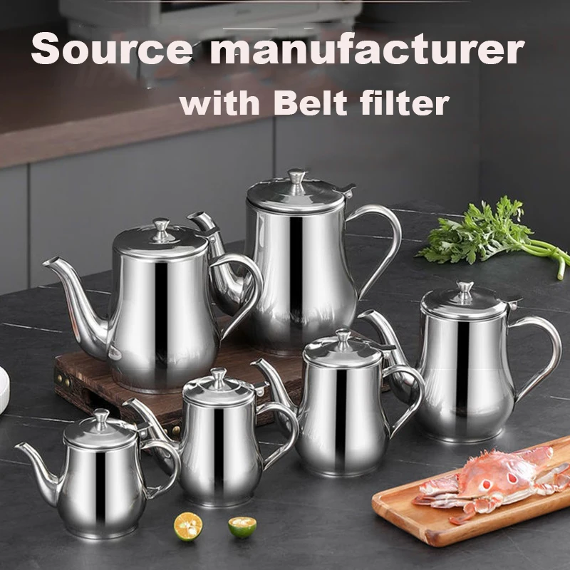 Unbreakable oil filter machine Condensation-free seasoning pots for kitchen handle within seasoning bottle