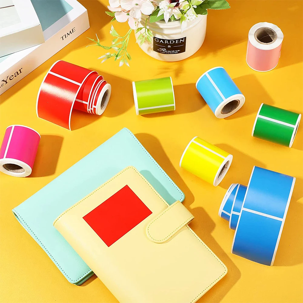dk thermal label printing tape Red.yellow.blue.green.brown.orange.purple.pink and white