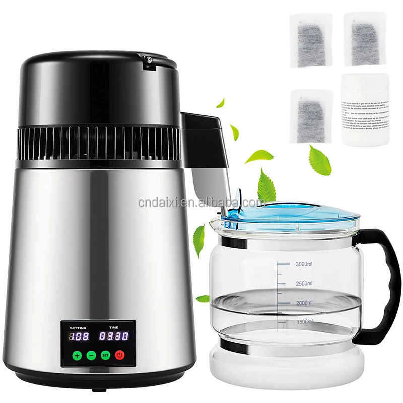 DAIXI high quality easy operate stainless steel 4l water distiller laboratory water distiller