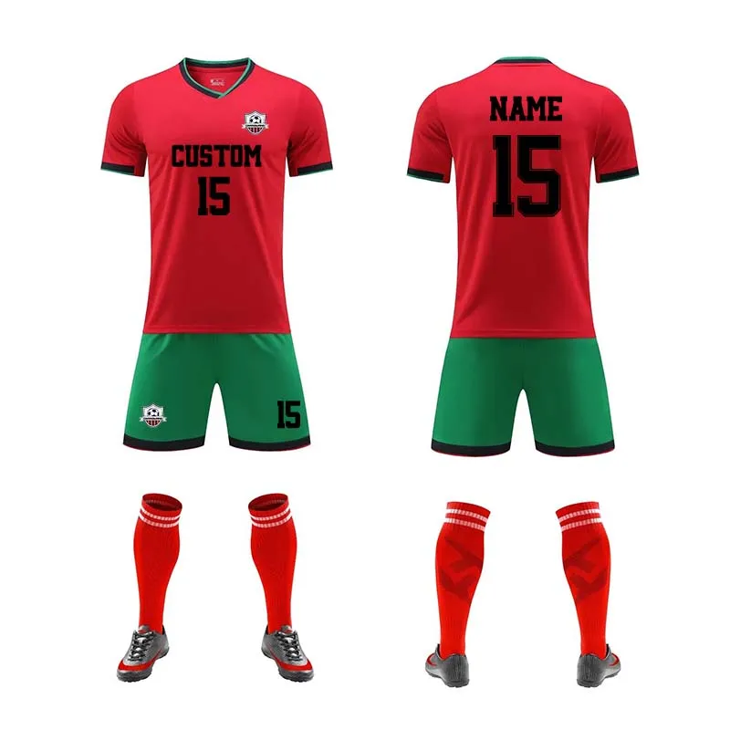 2024 Professional Soccer Uniforms Athletic Custom Team Jersey Thailand Quality Football Shirt Quick Dry Men Club Soccer Uniform