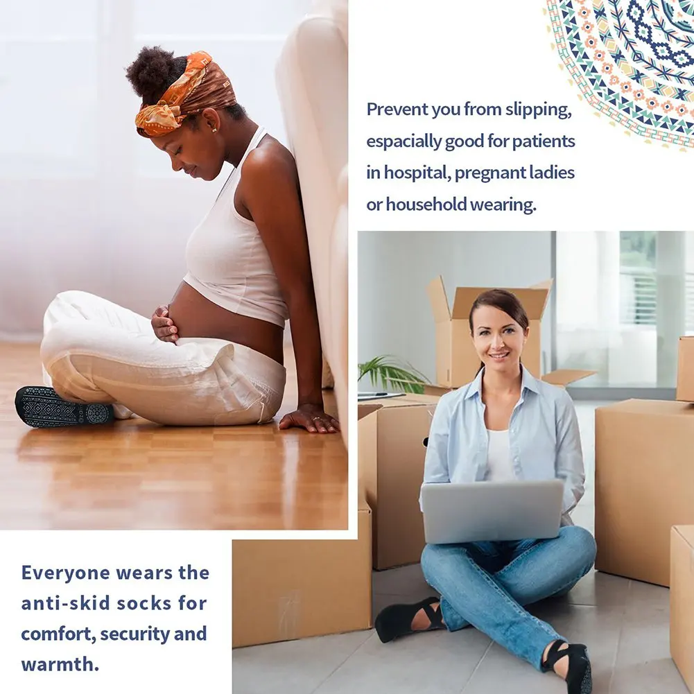 Yoga Socks for Women Non-Slip Grips & Straps  Ideal for Pilates Pure Barre Workout Dancing Training Socks