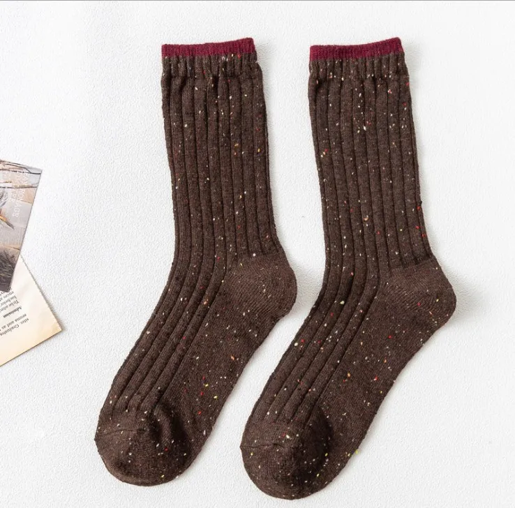 autumn and winter Wholesale manufacturer colorful   Wool socks  fashion socks women