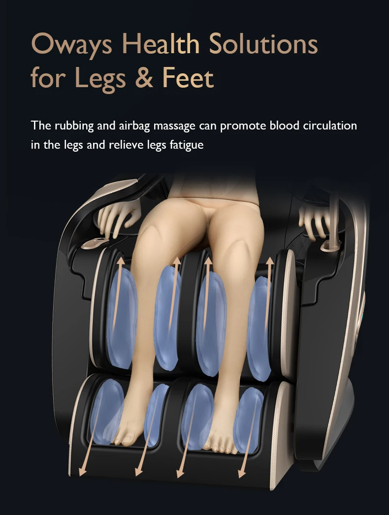 Aowei massage chair with Thai-style  stretch lumbar heat full body airbags compression therapy unique foot roller