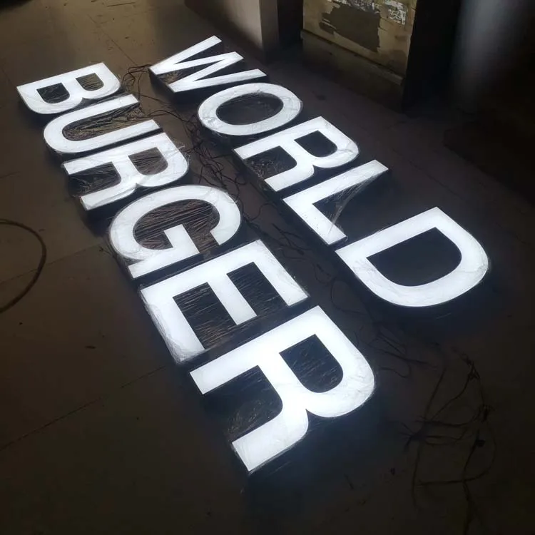 Custom Advertising Acrylic Led Logo Wall Mounted Signage 3D Letters Business Sign Channel Letters