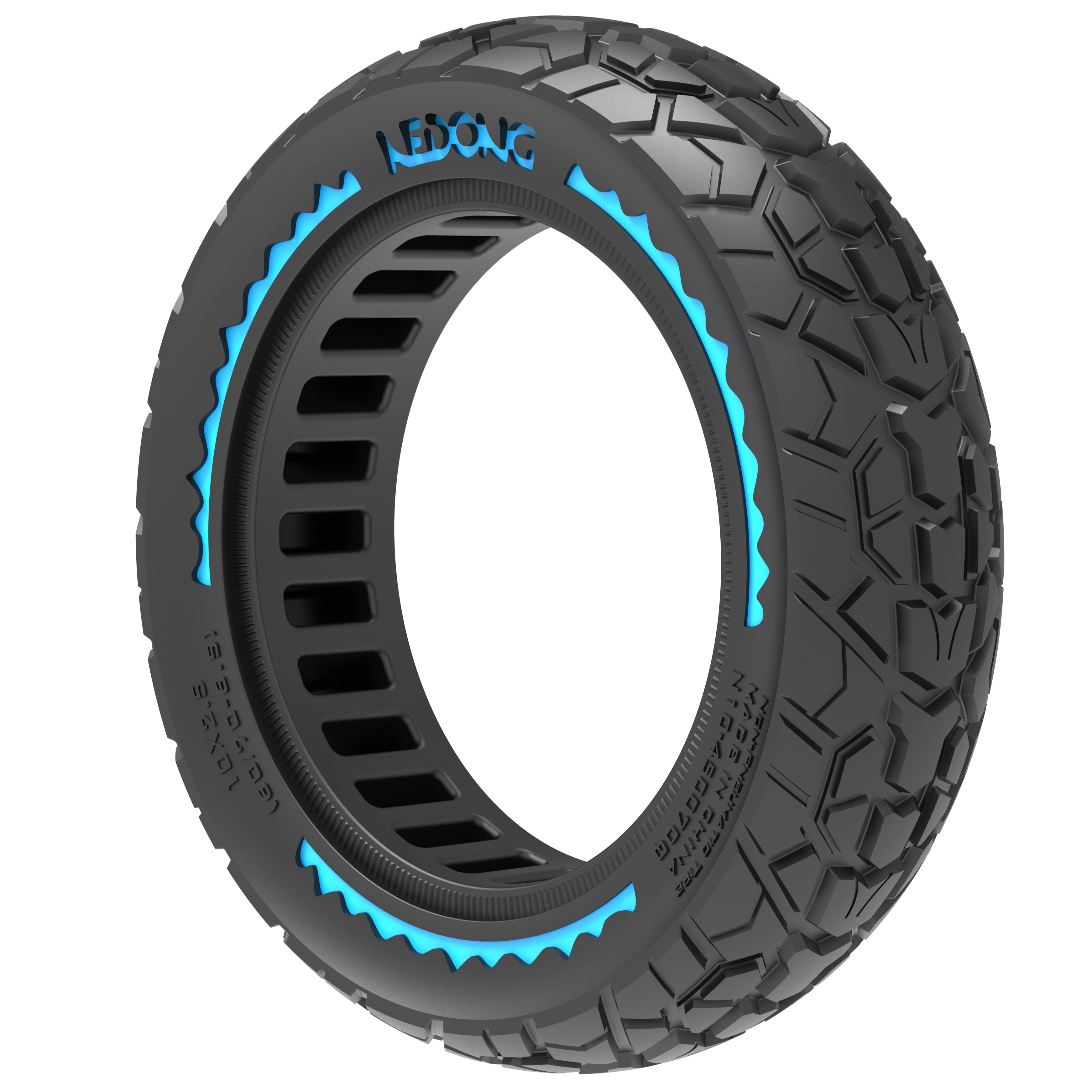 Nedong rubber tire 10 inch honeycomb airless off-road 10x2.5 scooter tires for Ninebot G30 Max