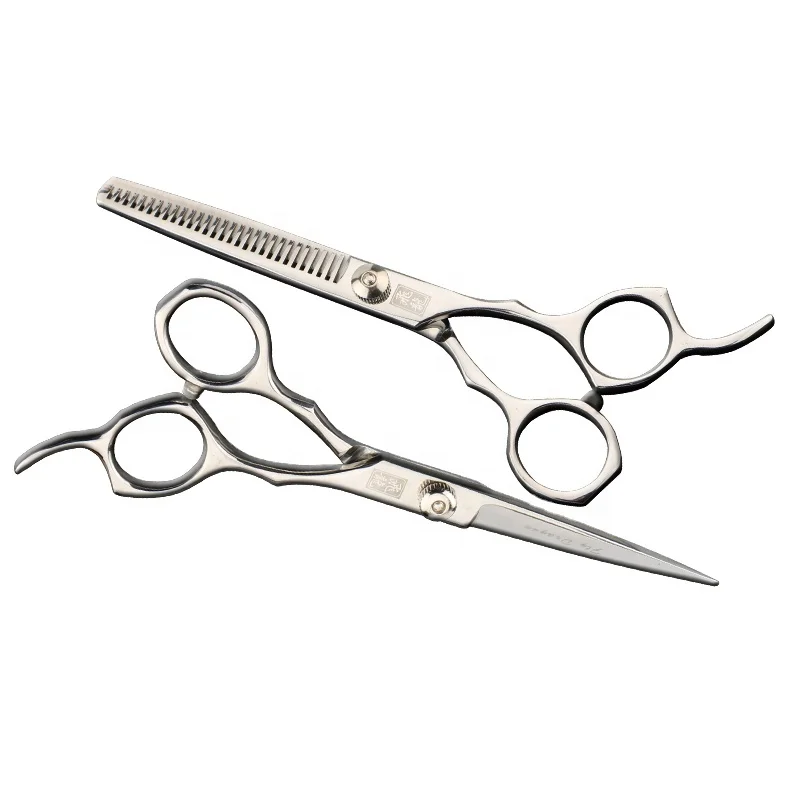 Feilong 6 Inch Salon Hairdressing Cutting and Thinning Barber Scissors Hair Stainless 420 Adjustable Mirror Poish Curved 51-52