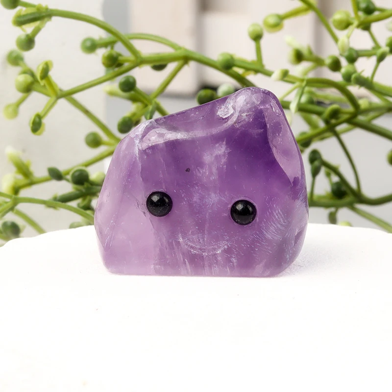 Handcarved Polished Pet Figurine Natural Tiger Eye Stone Quartz Hedgehog Animal Religious Crystal Craft Healing Light Decor