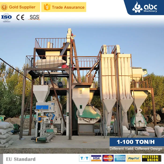 Auto Complete Cattle Poultry Animal Feed Pellet Plant for Making/Processing Chicken,Broiler,Cow,Goat,Livestock,Pig Fodder Pellet