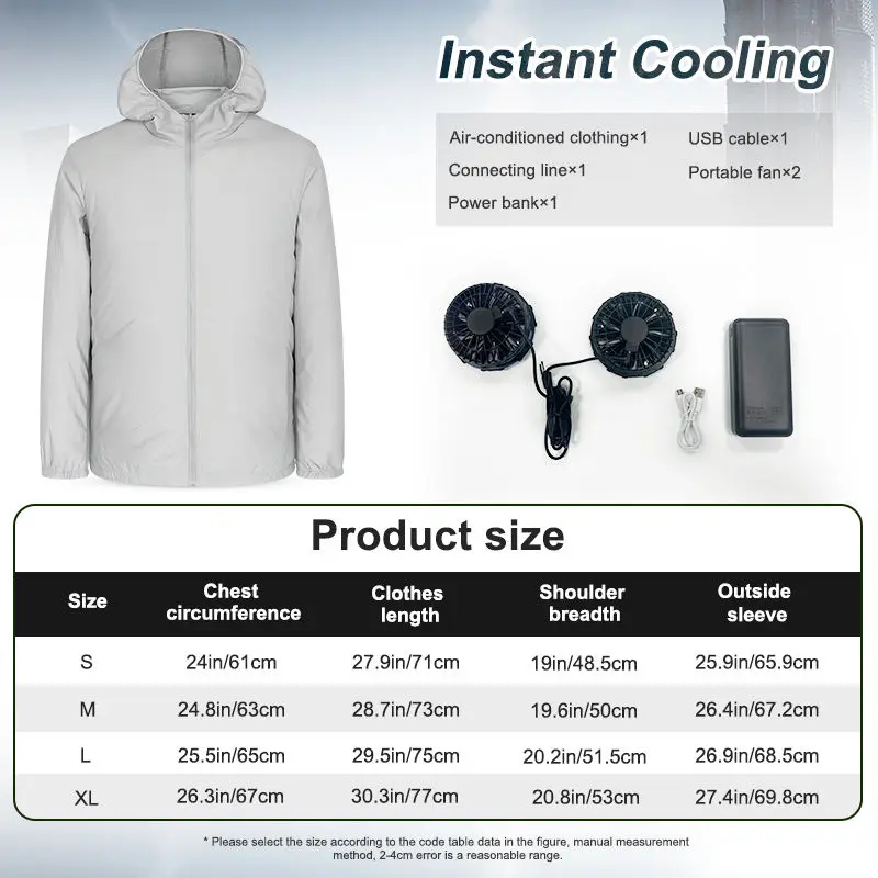 5V 12V 20V Summer Outdoor Work Electric Air Conditioner AC Cooling Fan Jacket with Fan