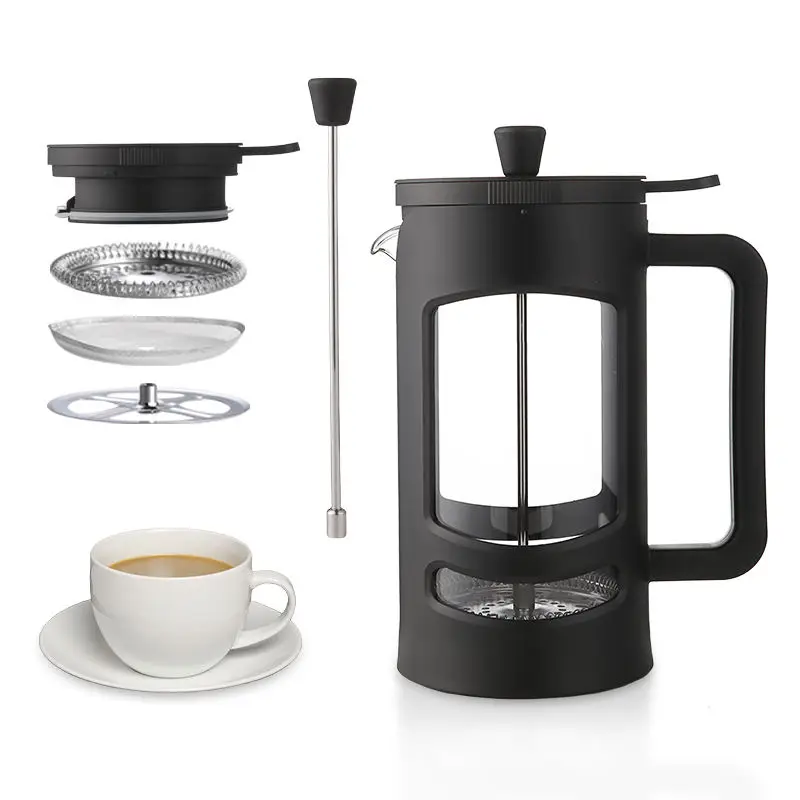 Official Logistics Support Black French Press 1000ml Ice Cold Brew Coffee Maker French Press