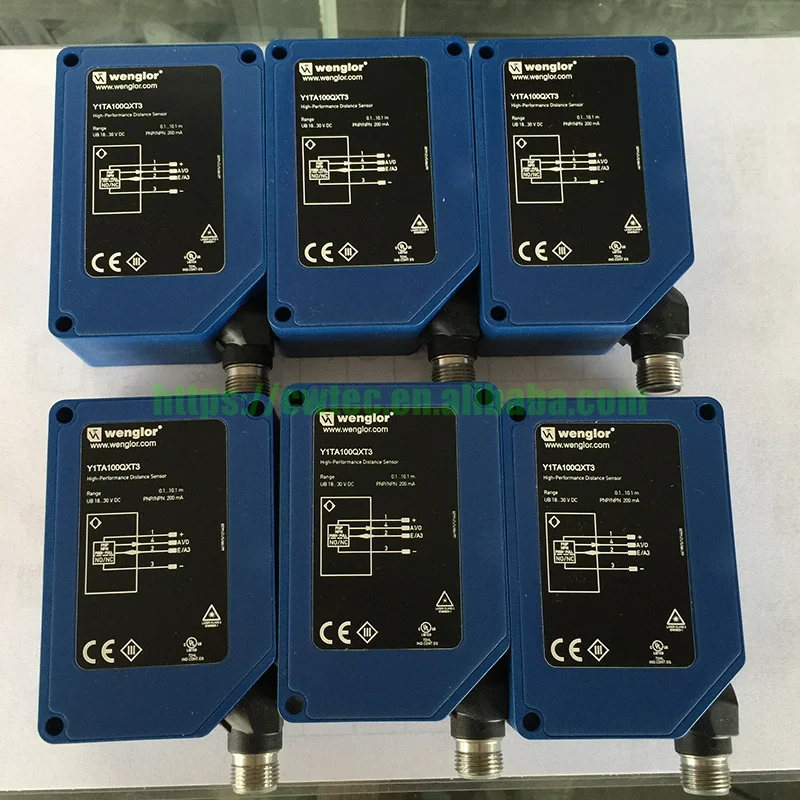 Hot sale original IP68 18-30vdc Long-Range Measuring Range 10m Y1TA100QXT3 Wenglor Laser Distance Sensor