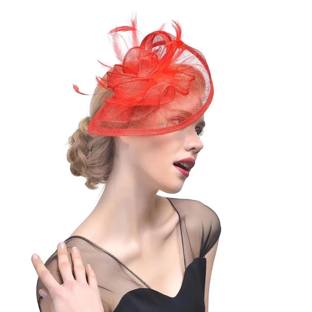 
2020 Church Sinamay kentucky derby hats ladies fascinators for women 