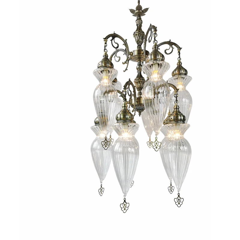 Dubai characteristic villa duplex building stairwell empty hotel restaurant coffee shop homestay handmade glass chandeliers