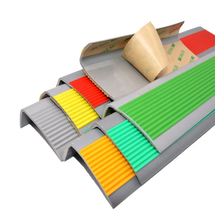 Anti Skid PVC/Rubber Stair Treads Inserts Edge Protective Step Nose Profile Stair Nosing Seal Strip