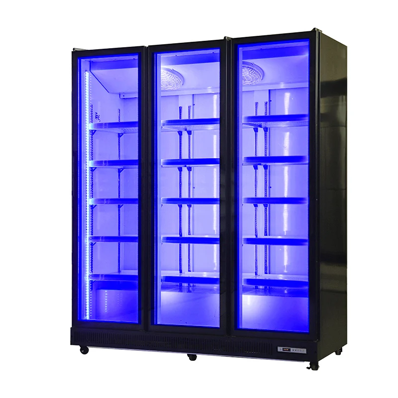 Vertical Pepsi Beverage Showcase Chiller Glass Door Fridge Refrigerator wine cooler showcase