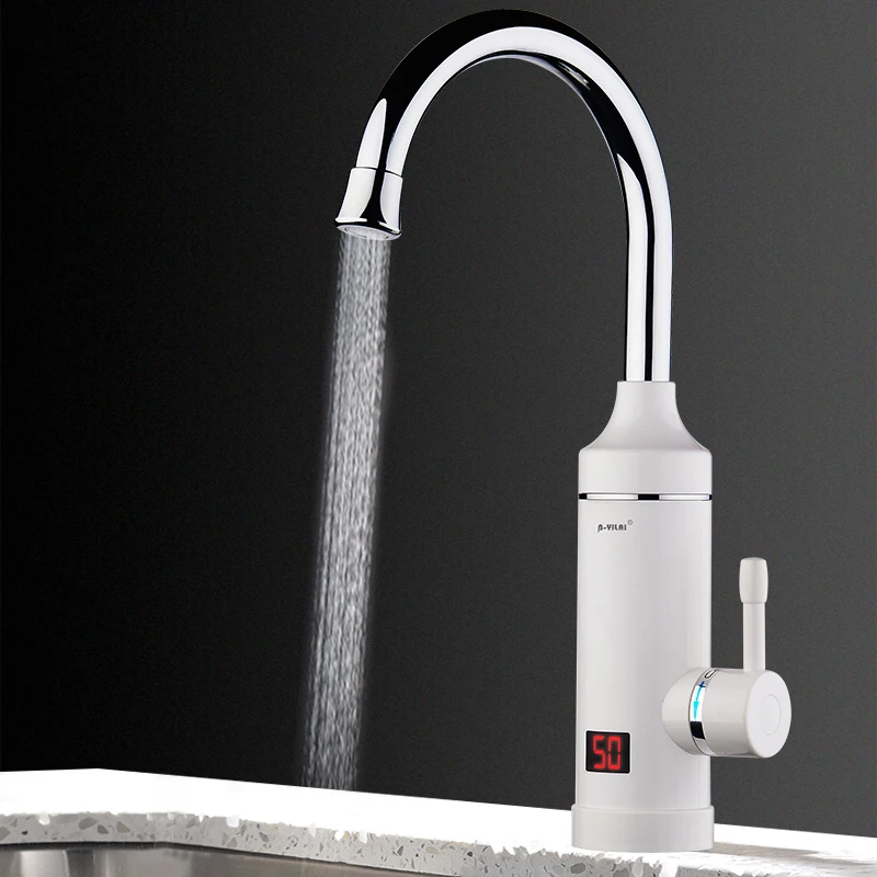 220V Wholesale High Quality Warm Water Led Display Kitchen Water Heating Digital Faucet
