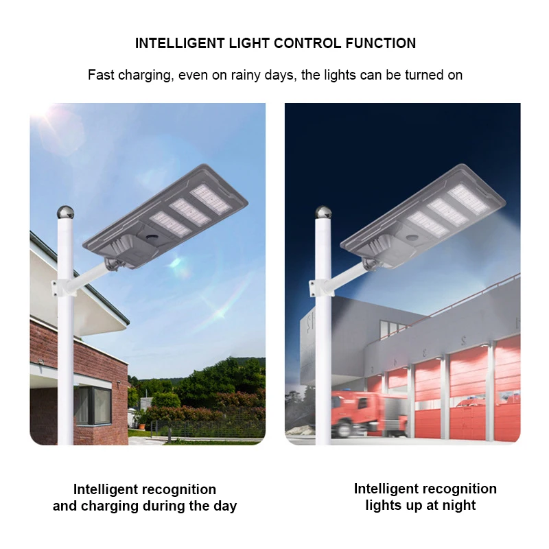 Smart 400 Watt All in One Integrated LED Solar Power Street Light Landscape Street Lamp Aluminum Housing Outdoor Waterproof