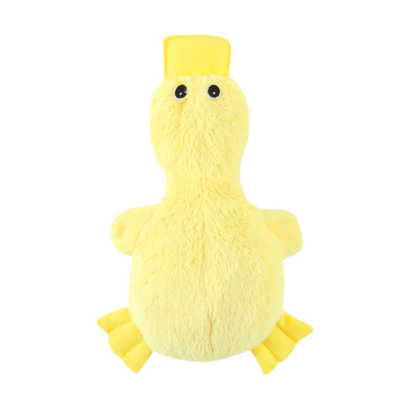 Dog Stuffed Squeaking Duck Toy Plush Honking squeaky duck toy Factory Custom Cute No Stuffing Duck Shape Dog Toy for Dog Fun