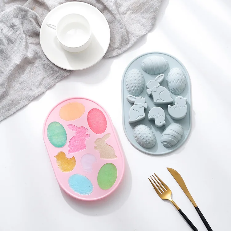 Wholesales 100% Food Grade Silicone Halloween Easter Egg Bakeware Cake Mold