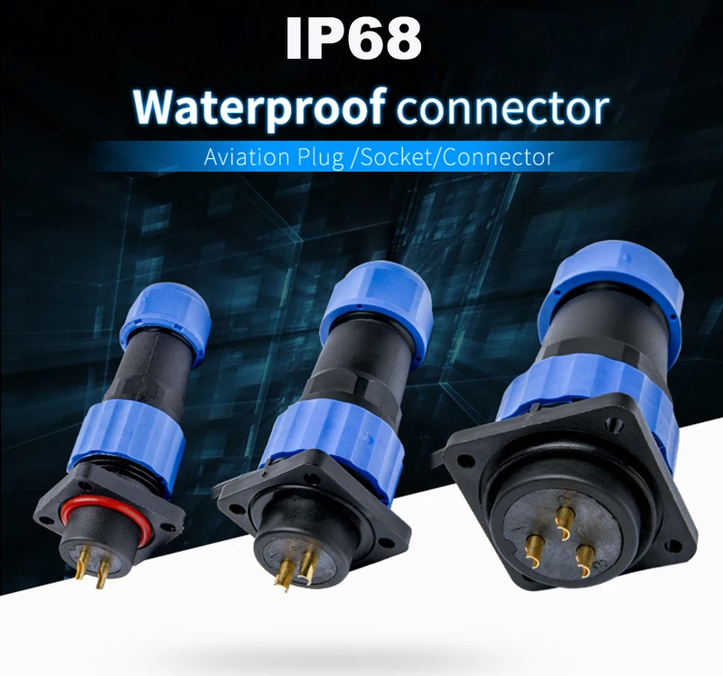 Новейший Лидер продаж пластиковый панельный кронштейн с резьбой IP68 SP SD28 квадратный M28 штекер питания внутренней круглый водонепроницаемый разъем 3P