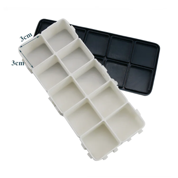 Minghua 10 grid color acrylic water painting paint box rubber soft cover paint box multi grid portable  art tool supplies