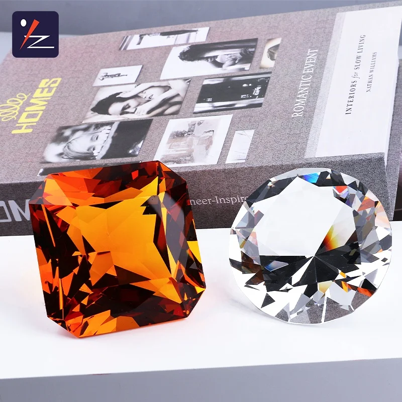 Wholesale Best price decorative crystal  diamond paperweight crystal large glass diamond