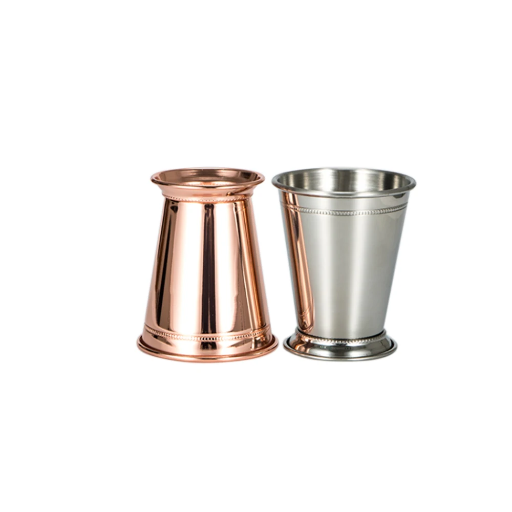 Wholesale Custom Vintage Stainless Steel Wine Glass Copper Mint Julep Tumbler Reusable Travel Mug Juice Bar Use Luxury Gift Idea