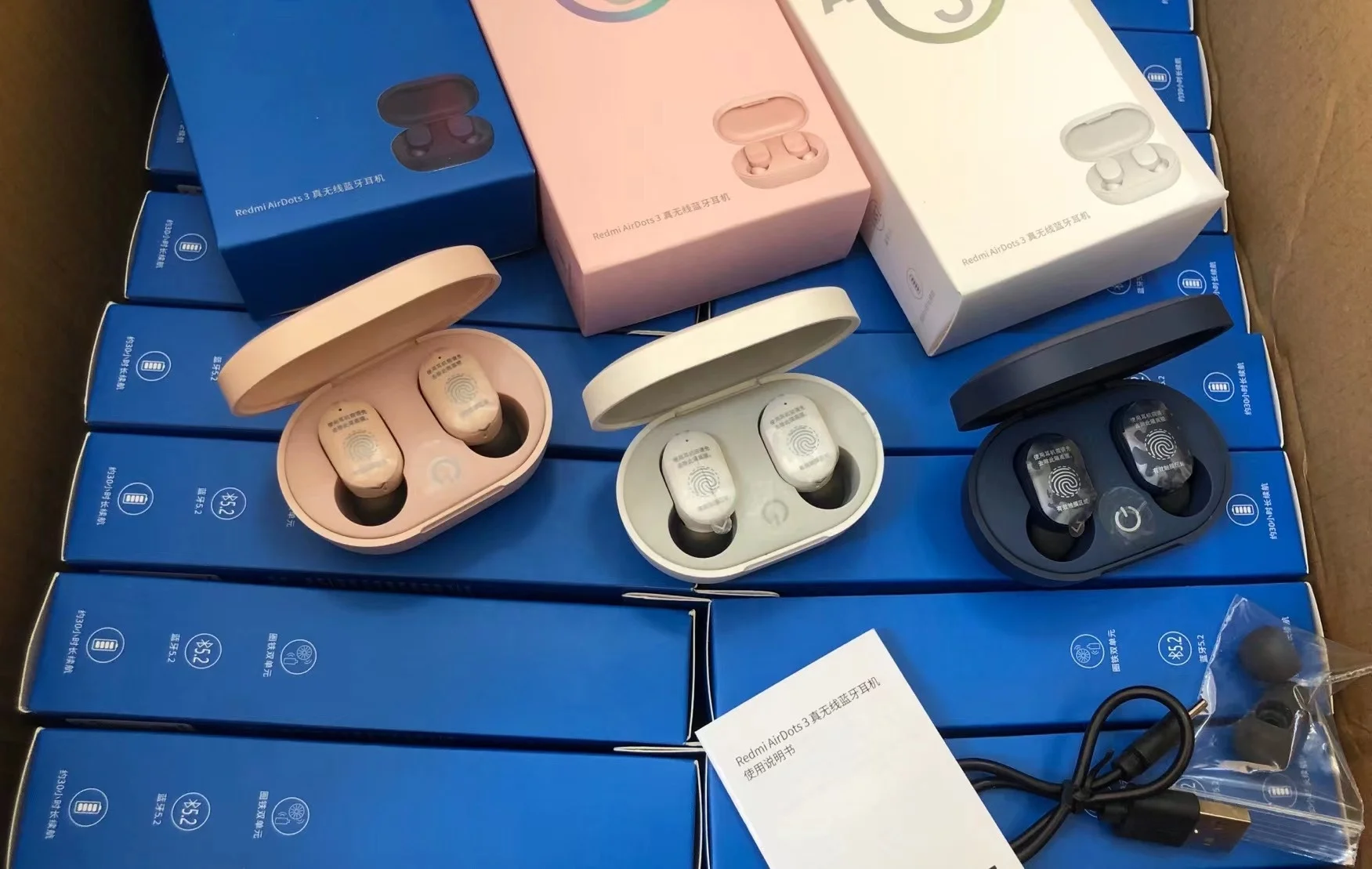 High Quality Artificial Xi ao mi Airdots 3 Different Silicone Ear tips Earbuds Headphones