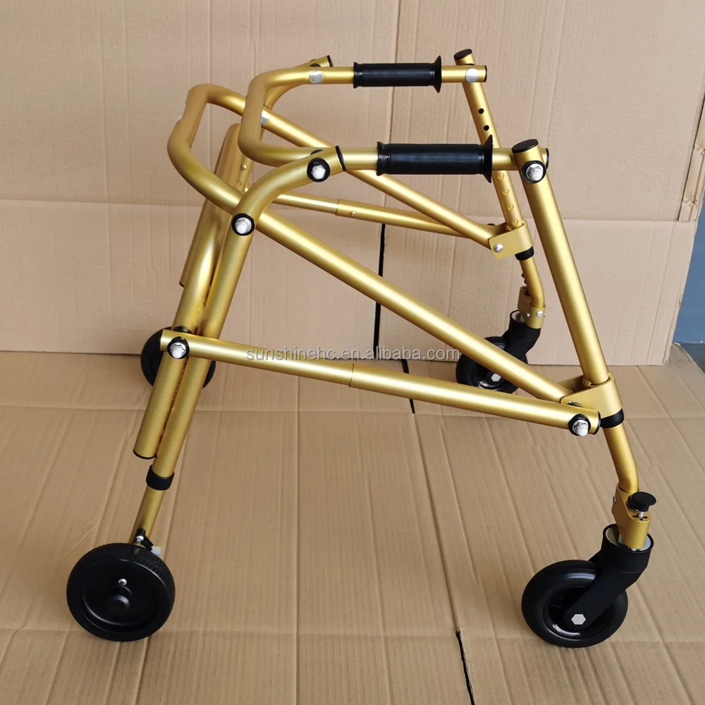 Aluminum Walker Children Folding Pediatric Walker Child Wheel Walker WA220
