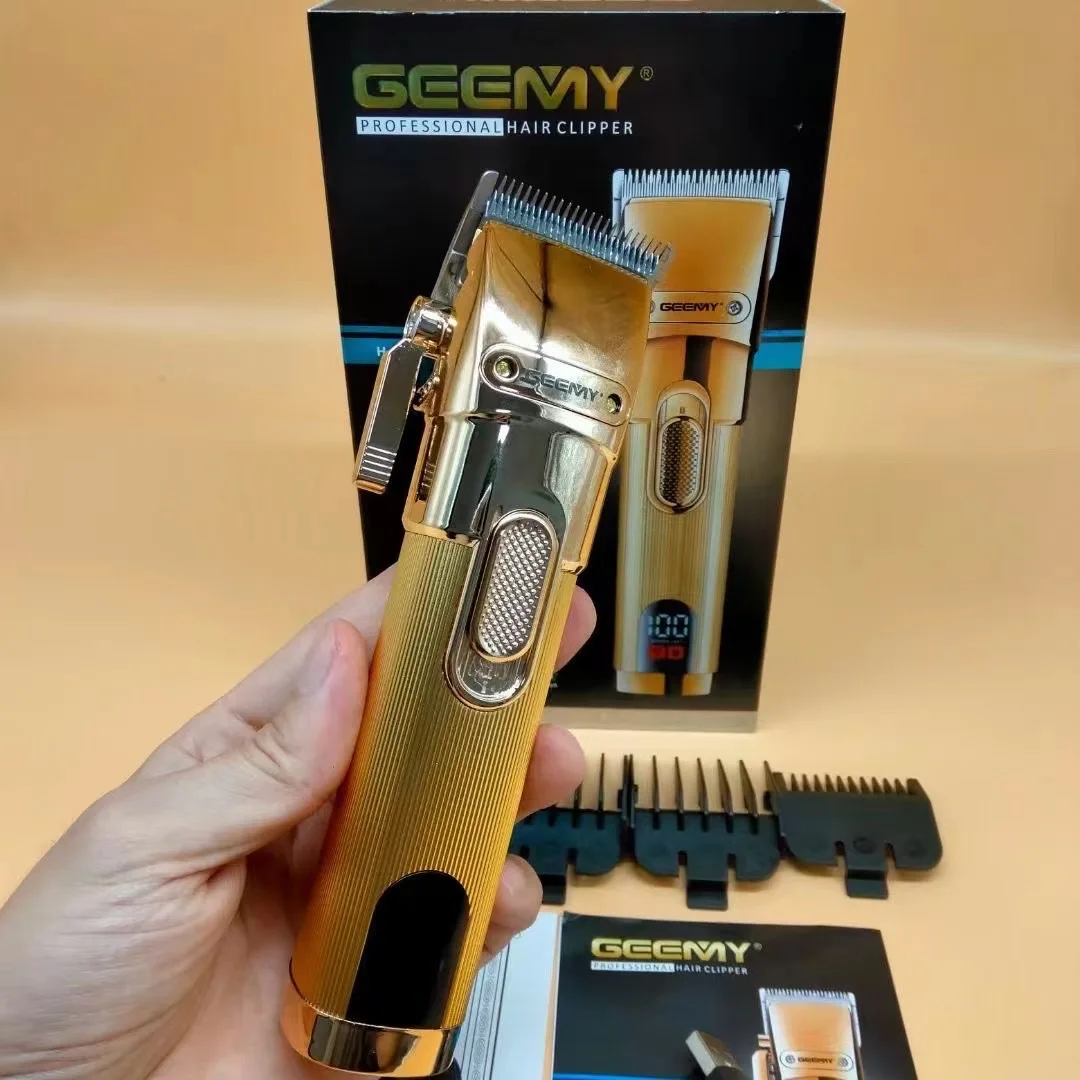 GEEMY GM883 Advanced Barber Professional Mens Cutting Cordless Rechargeable Electric Trimmer Hair Clipper