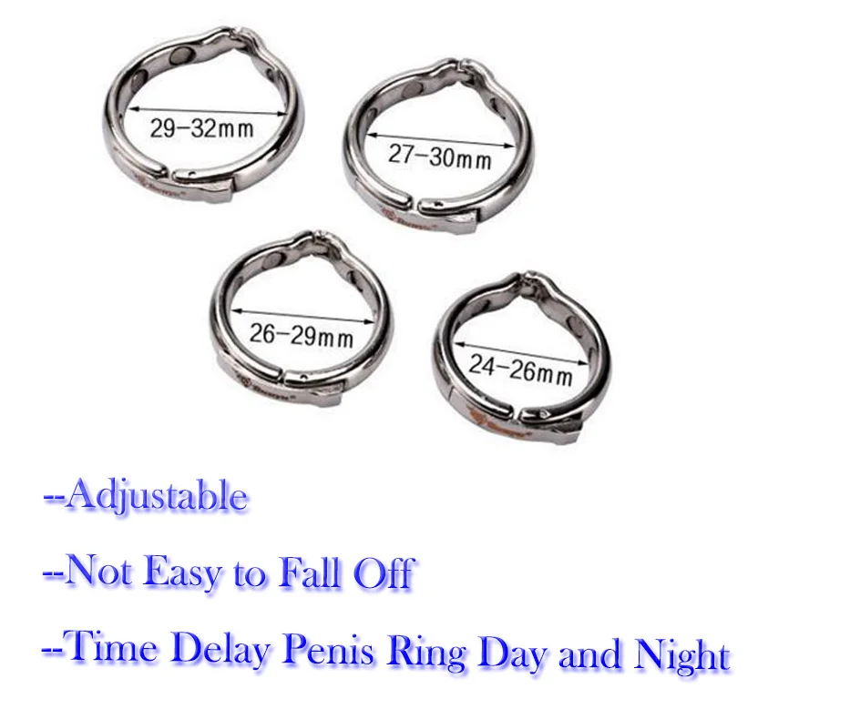 Magnet Cock Ring Metal Penis Ring Foreskin Correction Delay Ejaculation Adjustable Size Sex Toys For Men V Type