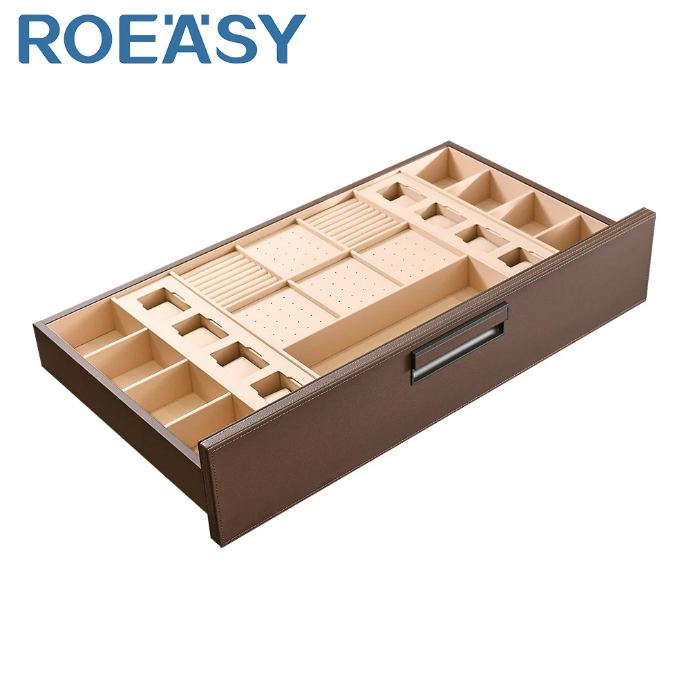 ROEASY Wardrobe Leather Jewelry Organizers Box Electronic Anti-Theft Smart Touch Screen Password Safe Box Box for Jewelry