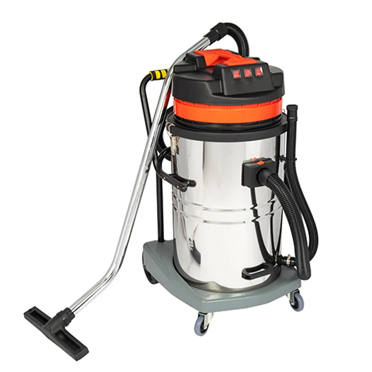 High power 4500w factory 80L double wind blade three motors water vacuum cleaner