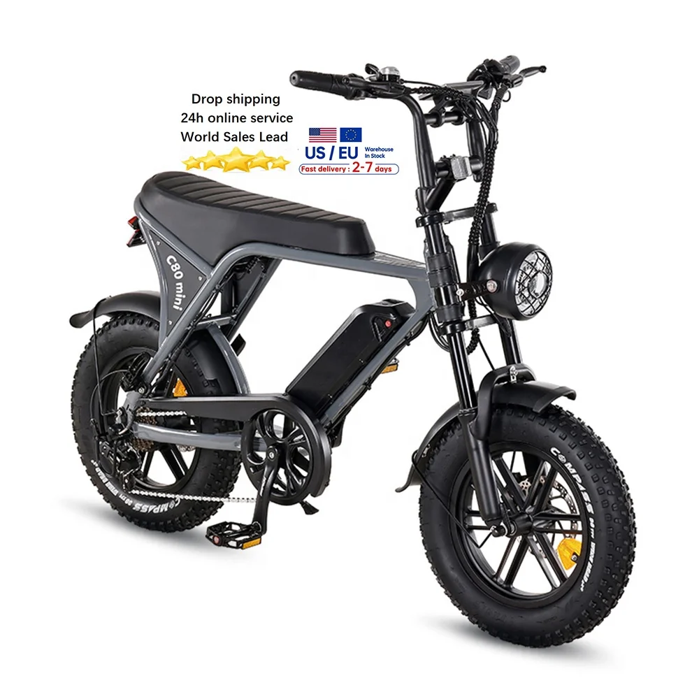 electr mini bike price VOMO C80 mini 16inch 250W fatbike cycle E bike Eu warehouse Electric city bike Electric bicycle