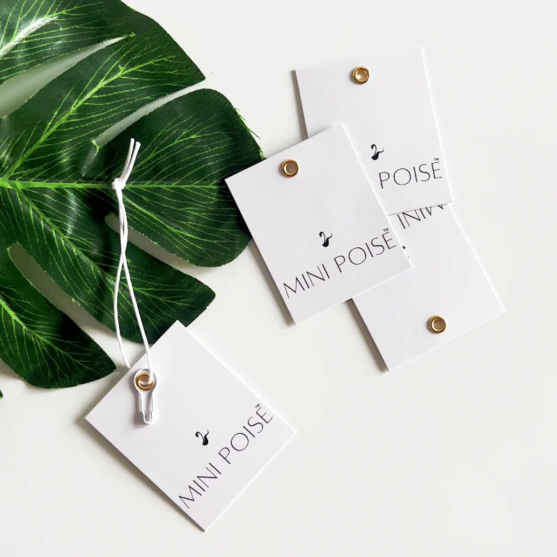 LOPAL High Quality Custom Own Brand 400G with gold eyelet hang tags With Nylon String for Garment Clothing