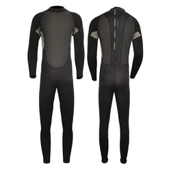 Diving Suit Nylon Fabric Surfing Snorkeling Clothing Long Sleeve 3mm Neoprene Back Zip Wetsuit For Men