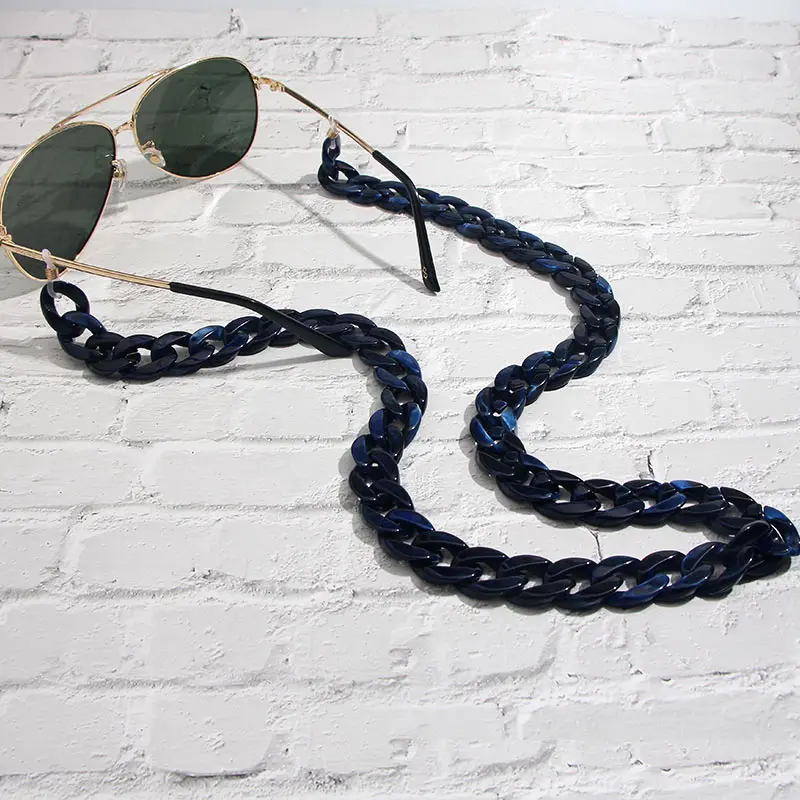 Fashion Charm Jewelry Eyeglasses For Women Reading Glasses Hanging Neck Chain For Sunglasses Chain Acrylic Leopard Glasses Chain