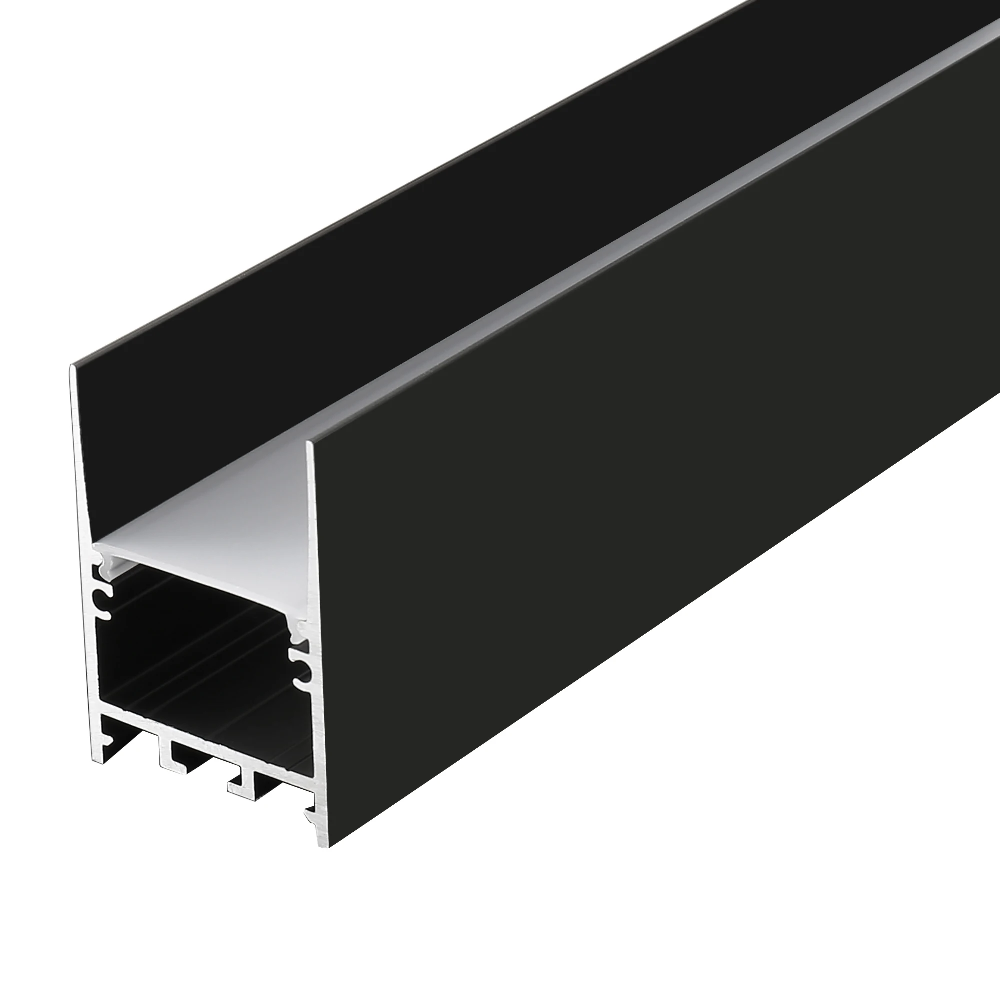 Low glare low UGR LED channel  extrusion  profile with regressed cover for led strip tape