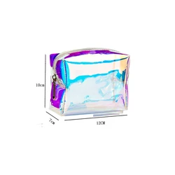 Ready or Customized Fashion Travel Clear TPU or Pvc Organizer Woman Makeup Holographic Cosmetic Bag Sets&Cases
