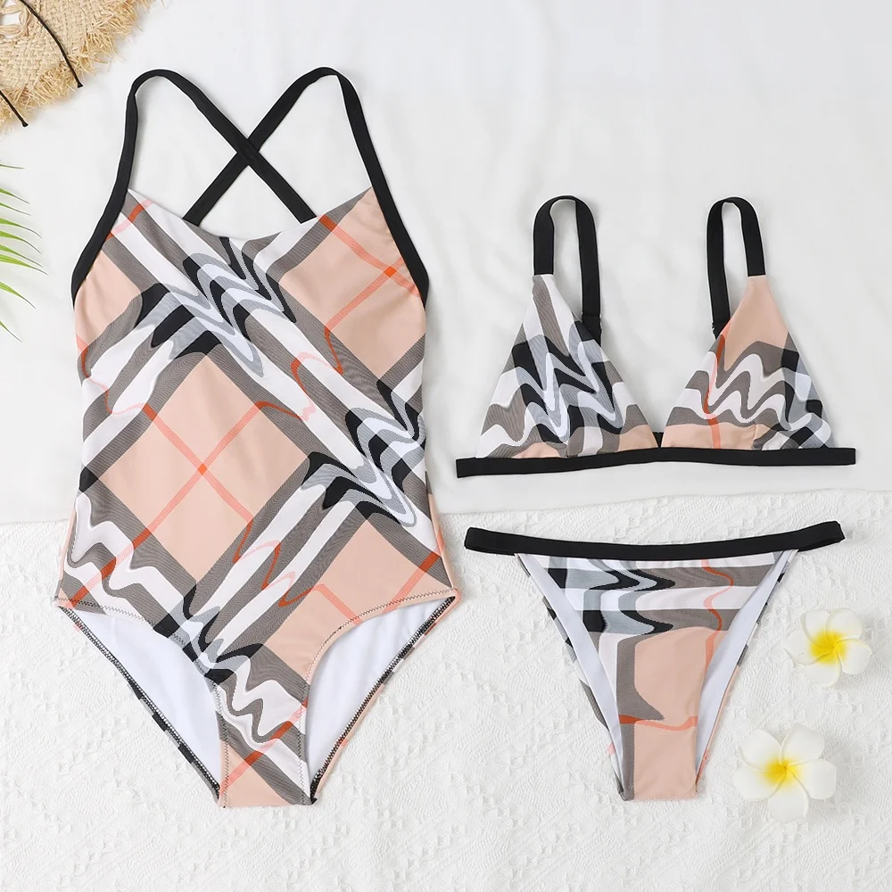 Fast Delivery Wholesale In Stocks Brand Name Swimsuits Designer Bikini One Piece Swimsuits Swimwear Famous Brand