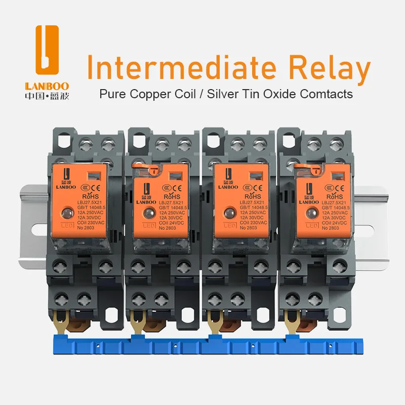 LANBOO Miniature Power 12v 24v Relay 70a 80a 4 or 5pin Origin General Purpose Auto Car Mini   Pin Theory Epoxy Coil Pcs Li