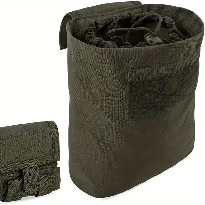 Tactical Hunting EDC Foldable Mag Bag Recovery Molle Ammo Dump Magazine Pouch Accessory Bag