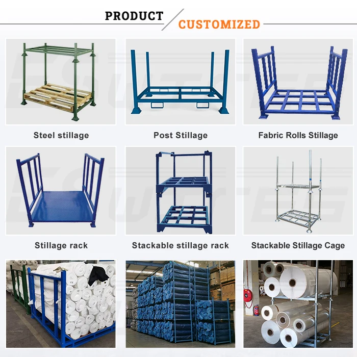 Customized Heavy Duty Warehouse Post Stillages Stacking Roll Fabric Storage Rack System