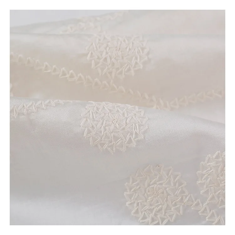 Manufacturers supply lyocell fiber cotton thread embroidery fabric fashion dress shirt home textile fabric