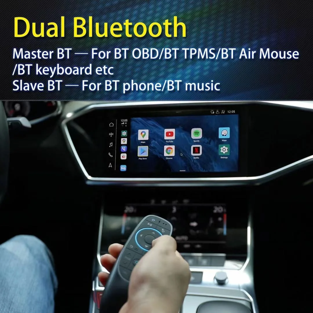  ApplePie Мини Универсальный CarPlay AI Android 9 поддержка Spotify YouTube NetFlix беспроводной