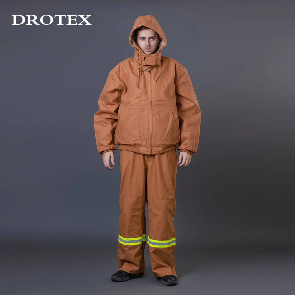 Stretch Firefighting Flame Retardant Safety Workwear Pants Jacket Construction Work Suits